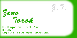 zeno torok business card